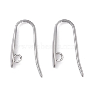 Non-Tarnish 304 Stainless Steel Earring Hooks, Stainless Steel Color, 19.5x3.5mm, Hole: 1.8mm, Pin: 1mm(STAS-B065-05P)