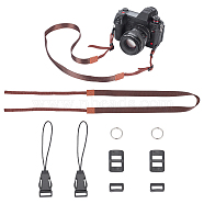 Polyester Camera Neck Straps, Camera Tether, with Plastic Finding, Saddle Brown, 134.2x2x0.1cm(FIND-WH0129-36A)