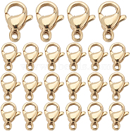 100Pcs 304 Stainless Steel Lobster Claw Clasps, Parrot Trigger Clasps, Real 24K Gold Plated, 9x6x3mm, Hole: 1mm(STAS-SC0007-15)