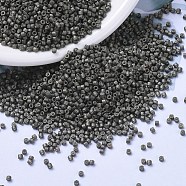 MIYUKI Delica Beads, Cylinder, Japanese Seed Beads, 11/0, (DB1175) Galvanized Matte Graphite, 1.3x1.6mm, Hole: 0.8mm, about 20000pcs/bag, 100g/bag(SEED-J020-DB1175)