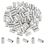 60Pcs 304 Stainless Steel Tube Beads, Stainless Steel Color, 6x3mm, Hole: 2mm(STAS-UN0053-12)