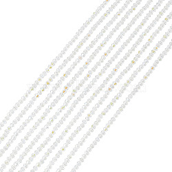 10 Strands Imitate Austrian Crystal Bicone Glass Beads Strands, Grade AA, Faceted, Clear, 4x4mm, Hole: 1mm, about 80~85pcs/strand, 30~32cm(GLAA-HY0001-37A)