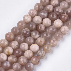 Natural Sunstone Beads Strands, Grade A, Round, 10mm, Hole: 1mm, about 38~39pcs/strand, 15.3 inch(G-S333-10mm-038)