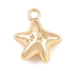 304 Stainless Steel Charms, Star Charms, Long-Lasting Plated, Real 14K Gold Filled, 11.5x10x5mm, Hole: 1.3mm(SA-CBA4377-02D-G)