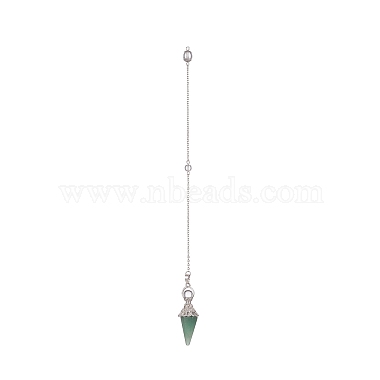 Mixed Gemstone Dowsing Pendulum Big Pendants(HJEW-TA00018)-3