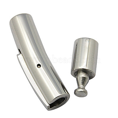 Tube 304 Stainless Steel Bayonet Clasps(STAS-Q033-1)-2
