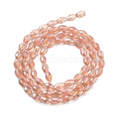 Transparent Electroplate Glass Beads Strands(EGLA-A037-T6x8mm-B06)-2