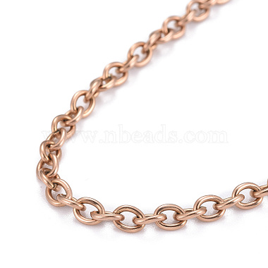 6 pièces 3 ensembles de fabrication de bijoux de chaîne de câble d'acier inoxydable de style 304(MAK-LS0001-01RG)-3