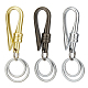 3Pcs 3 Colors Alloy Heavy Duty Keychains with 2 Detachable Key Rings(FIND-HY0002-93)-1