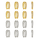12Pcs 2 Colors Brass Micro Pave Clear Cubic Zirconia Snap on Bails(ZIRC-NB0002-08)-1