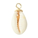 Natural Cowrie Shell Dyed Pendants(X-PALLOY-JF02274)-1