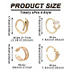 4Pcs 4 Style Snake & Smiling Face & Star Brass Cuff Rings for Her(RJEW-CW0001-01)-3