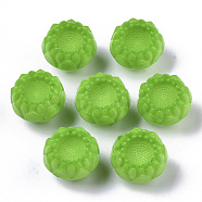 Opaque AS Plastic Shank Buttons, Heronsbill, Lime, 19.5x14mm, Hole: 4mm, about 210pcs/500g(MACR-T039-020B)