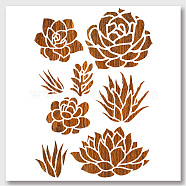PET Hollow Out Drawing Painting Stencils, for DIY Scrapbook, Photo Album, Plants Pattern, 210x297mm(DIY-WH0403-014)