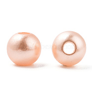 Spray Painted ABS Plastic Imitation Pearl Beads, Round, Light Salmon, 6x5.5mm, Hole: 1.8mm, about 4540 pcs/500g(OACR-T015-05A-19)