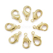 Brass Lobster Claw Clasps, Parrot Trigger Clasps, Cadmium Free & Nickel Free & Lead Free, Golden, 15x8x3mm, Hole: 2mm(KK-903-G-NF)