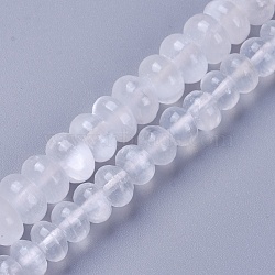 Natural Calcite Beads Strands, Rondelle, 8~8.5x5~5.5mm, Hole: 1mm, about 75pcs/strand, 15.7 inches(40cm)(G-I225-17-5x8mm)