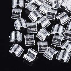 Acrylic Base for Hair Tie Making, Cabochon Base for Ponytail Holder, Elastic Hair Band Blanks, DIY Hair Accessories, Clear, 7x9x4mm, about 4200pcs/500g(SACR-T344-12)