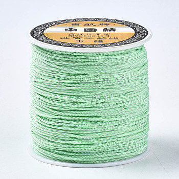 Polyester Cords, Aquamarine, 0.8mm, about 131.23~142.16 yards(120~130m)/roll