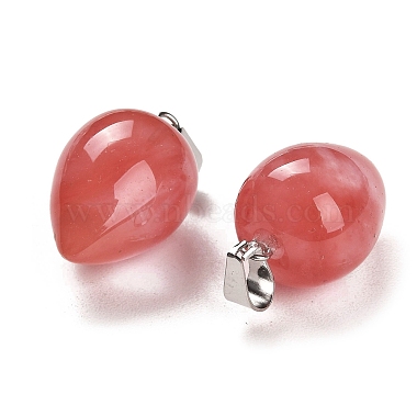 Cherry Quartz Glass Pendants(G-M424-02P-07)-2