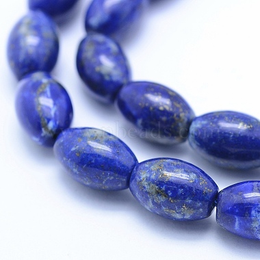 Chapelets de perles en lapis-lazuli naturel(G-P342-08-8x12mm-A)-3