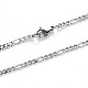 304 Stainless Steel Figaro Chain Necklaces(NJEW-S420-003C-P)-1