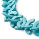 Dyed Synthetic Turquoise Arch Beaded Bib Necklaces(NJEW-P279-01B)-2