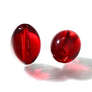 K9 Glass, Imitation Austrian Crystal Beads, Oval, Faceted, FireBrick, 11x8mm, Hole: 1.8mm(GLAA-R003-01K)