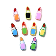 Baking Paint Acrylic Beads, with Enamel, Lipstick, Mixed Color, 24.5x10.5x6mm, Hole: 2.2mm(MACR-M036-10)