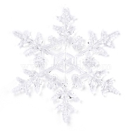 Transparent Acrylic Connector Charms, Snowflake, Clear, 80~80.5x70~70.5x5mm, Hole: 1.6mm, about 72pcs/500g(TACR-T028-06A)