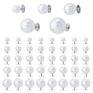 100Pcs 5 Styles Plastic Imitation Pearl Rivets, Round, White, 8~16.5x7.5~15.5mm(DIY-FH0007-05)