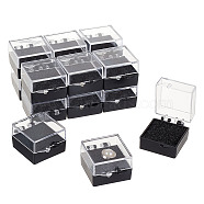 Plastic Presentation Boxes for Badge Storage & Display, with Foam, Black, 30.5x38x21.5mm, Inner Diameter: 28x28x9mm(AJEW-WH0502-09)
