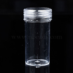 Column Polystyrene Bead Storage Container, for Jewelry Beads Small Accessories, Clear, 4.9x2.5cm, Inner Diameter: 2cm(CON-N011-017)