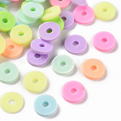 Handmade Polymer Clay Beads, Heishi Beads, for DIY Jewelry Crafts Supplies, Disc/Flat Round, Medium Turquoise, 8x1.5mm, Hole: 2mm, about 1150pcs/100g(X-CLAY-T019-03A)