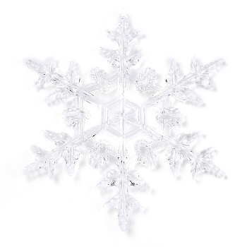 Transparent Acrylic Connector Charms, Snowflake, Clear, 80~80.5x70~70.5x5mm, Hole: 1.6mm, about 72pcs/500g