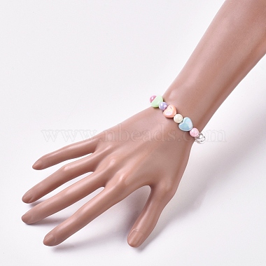 Bracelets extensibles en perles acryliques pour enfants(BJEW-JB04833-M)-4