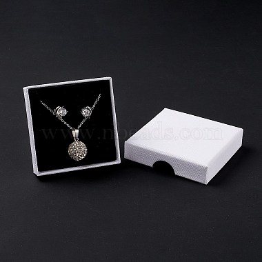 White Square Paper Necklace Box