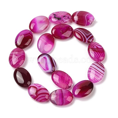 Natural Striped Agate/Banded Agate Beads Strands(G-Q182-01A)-3