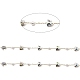 Butterfly Glass & ABS Plastic Pearl Beaded Link Chains(CHS-G028-02G-01)-2