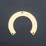 201 Stainless Steel Chandelier Components Links, Symmetrical Arc Shape, Laser Cut, Golden, 29x35x1mm, Hole: 1.6mm(STAS-N090-LA201)