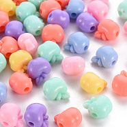 Opaque Acrylic Beads, Apple, Mixed Color, 14x13.5x10.5mm, Hole: 3mm, about 495pcs/500g(TACR-S154-43D)