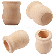 Unfinished Blank Wooden Vase, for DIY Hand Painting Crafts, Old Lace, 3.8x3cm, Hole: 17.90~18.98mm(WOOD-GF0001-04)