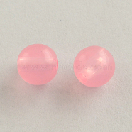 Imitation Jelly Round Acrylic Beads, Pink, 10mm, Hole: 1.5mm, about 920pcs/500g(TACR-R112-10mm-02)