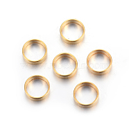 304 Stainless Steel Spacer Beads, Flat Round, Golden, 6x2mm, Hole: 5mm(X-STAS-P223-13G)