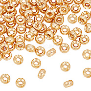 Brass Beads, Rondelle, Real 18K Gold Plated, 5x2.5mm, Hole: 1.8mm, 100pcs/box(KK-GO0001-10)