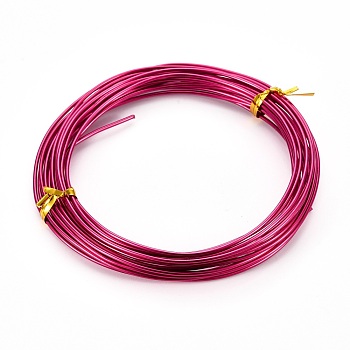 Round Aluminum Wire, Bendable Metal Craft Wire, for DIY Arts and Craft Projects, Medium Violet Red, 20 Gauge, 0.8mm, 5m/roll(16.4 Feet/roll)
