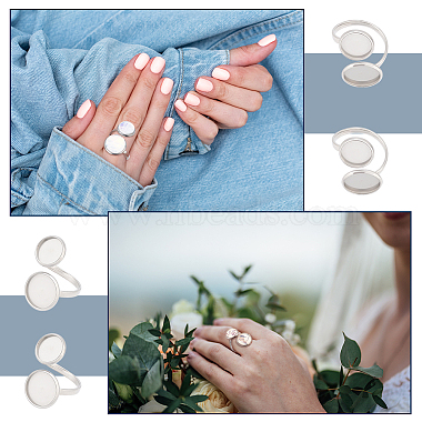DIY Blank Dome Finger Ring Making Kit(DIY-UN0004-13)-2