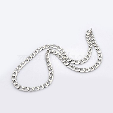 Trendy Unisex 304 Stainless Steel Curb Chain Twisted Chain Necklaces(STAS-E063-04)-2