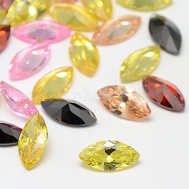 4mm Mixed Color Horse Eye Cubic Zirconia Cabochons