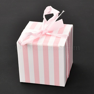 Pink Square Paper Jewelry Box